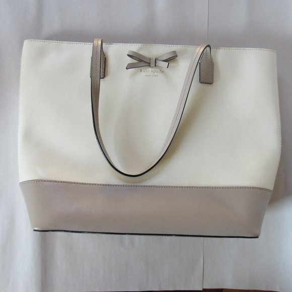 Kate Spade SAWYER STREET TORI LEATHER TOTE Two Tone - Picture 1 of 8